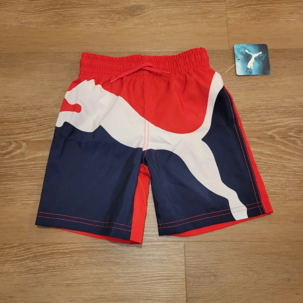 Puma Boys Swim Trunks Shorts Size 5 New
